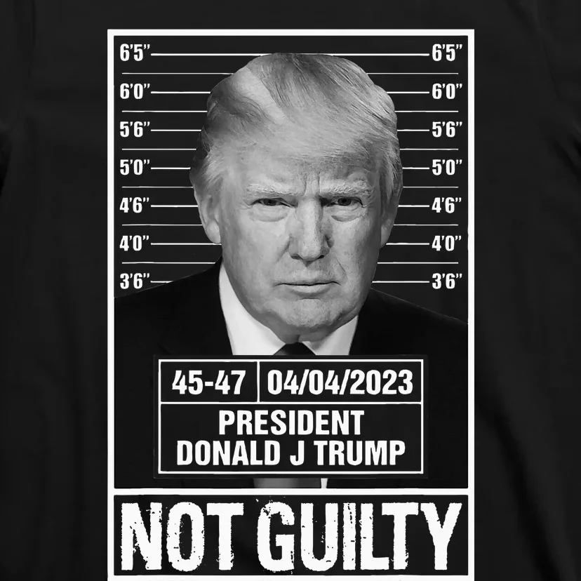 Donald Trump Police Mugshot Photo Not Guilty 4547 President T-Shirt