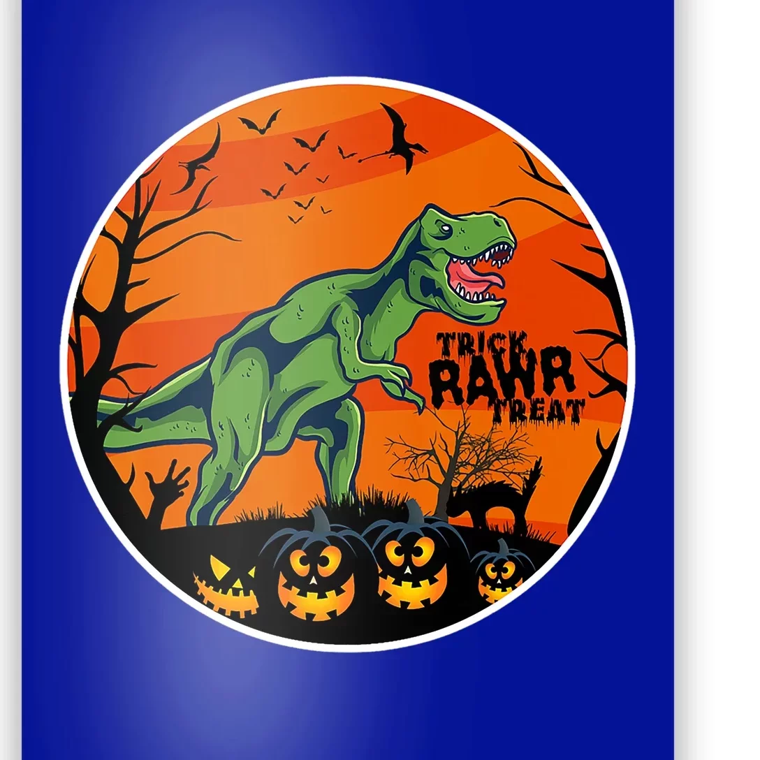 Dinosaur TRex Pumpkin Trick Rawr Treat Halloween Costume Funny Gift Poster