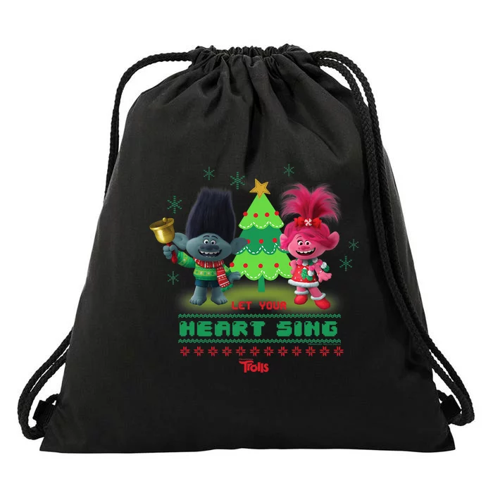 Dreamworks Trolls Poppy & Branch Let Your Heart Sing Drawstring Bag