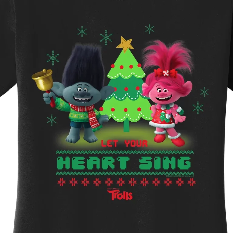 Dreamworks Trolls Poppy & Branch Let Your Heart Sing Women's T-Shirt