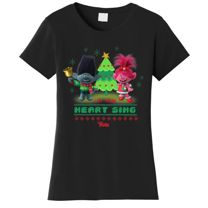 Dreamworks Trolls Poppy & Branch Let Your Heart Sing Women's T-Shirt