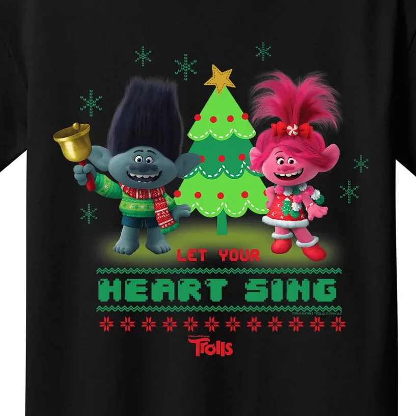 Dreamworks Trolls Poppy & Branch Let Your Heart Sing Kids T-Shirt