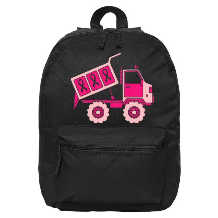 Dump Truck P.I.N.K Ribbon Breast Cancer Awareness 16 in Basic Backpack