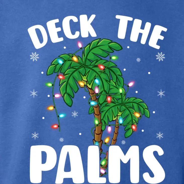 Deck The Palms Tropical Funny Hawaii Christmas Tree Lights Gift Toddler Hoodie