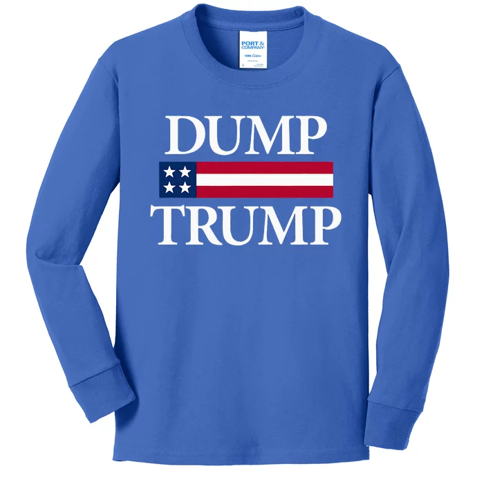 Dump Trump Political Kids Long Sleeve Shirt