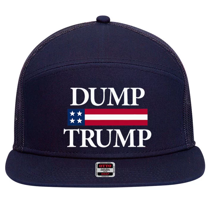 Dump Trump Political 7 Panel Mesh Trucker Snapback Hat