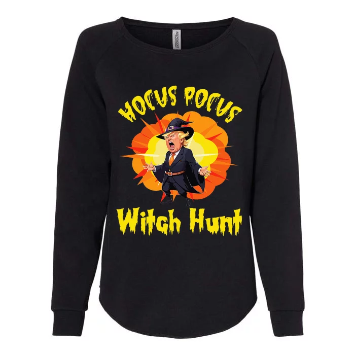 Donald Trump President Halloween Day Witch Hunt Womens California Wash Sweatshirt