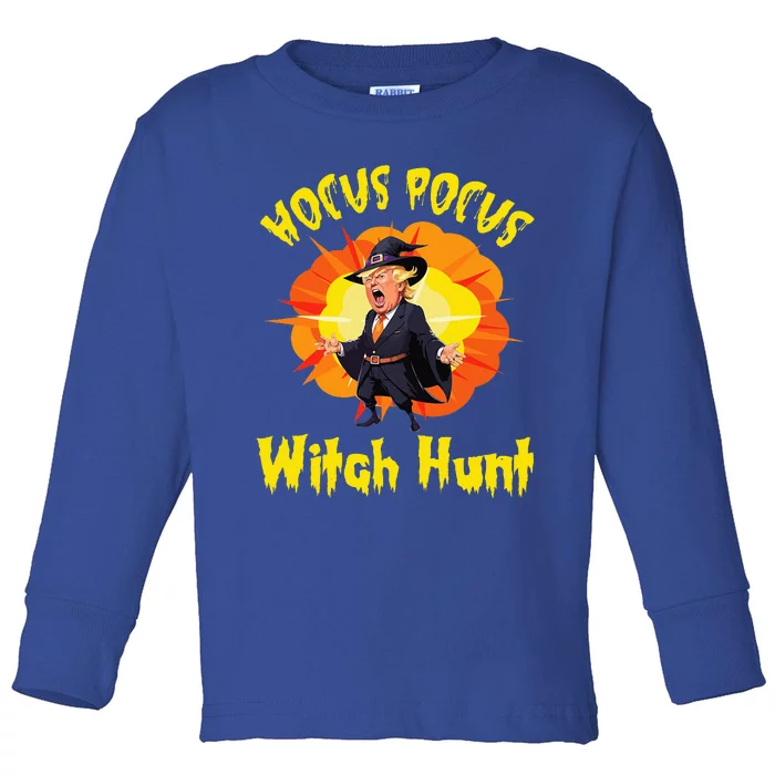 Donald Trump President Halloween Day Witch Hunt Toddler Long Sleeve Shirt