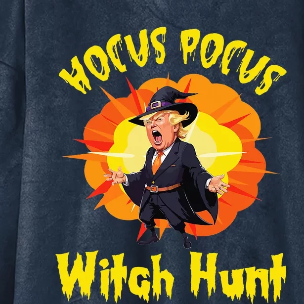 Donald Trump President Halloween Day Witch Hunt Hooded Wearable Blanket