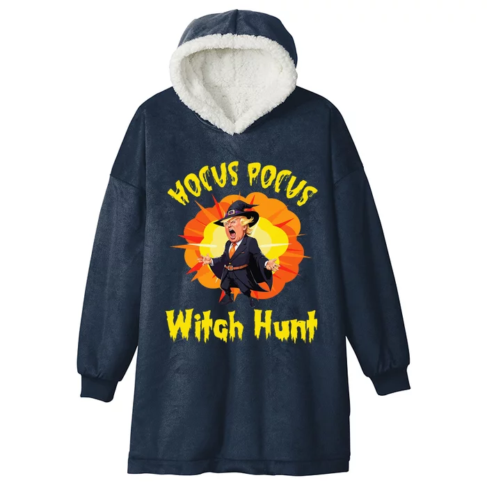 Donald Trump President Halloween Day Witch Hunt Hooded Wearable Blanket