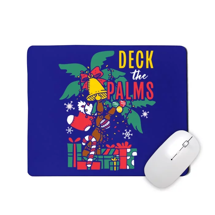 Deck The Palms Island Ocean Beach Merry Christmas Meaningful Gift Mousepad