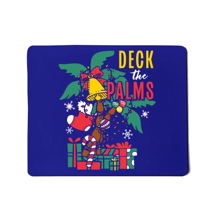 Deck The Palms Island Ocean Beach Merry Christmas Meaningful Gift Mousepad