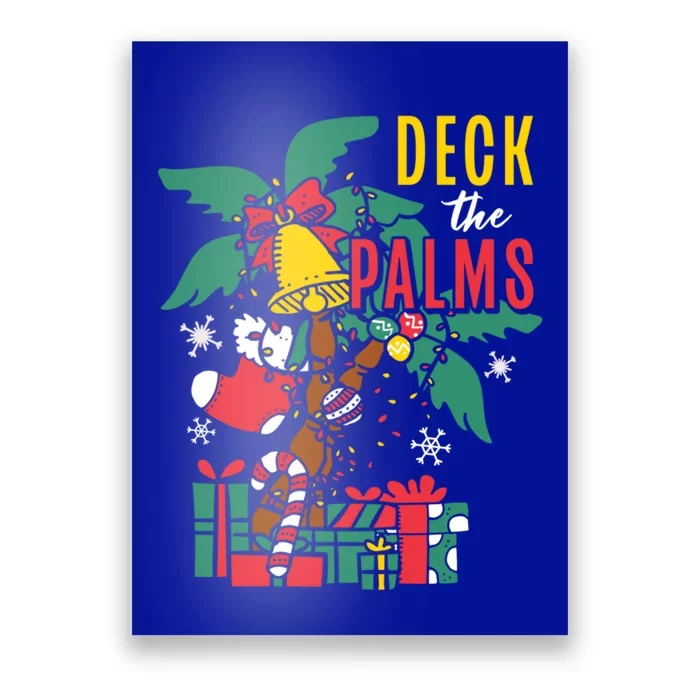 Deck The Palms Island Ocean Beach Merry Christmas Meaningful Gift Poster