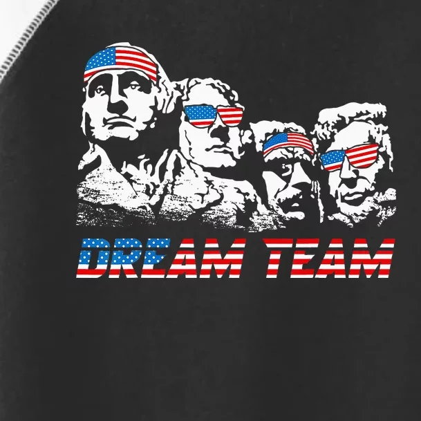 Dream Team President American Flag Patriotic 4th Of July Toddler Fine Jersey T-Shirt