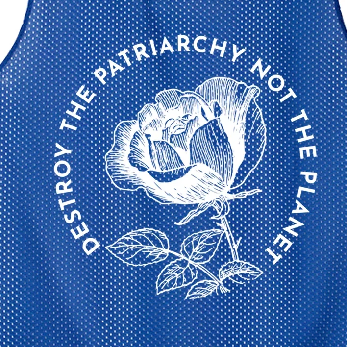 Destroy The Patriarchy Not The Planet Gift Mesh Reversible Basketball Jersey Tank