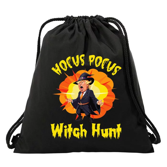 Donald Trump President Halloween Day H.O.C.U.S P.O.C.U.S Witch Hunt Drawstring Bag