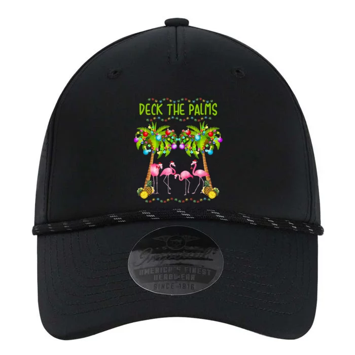 Deck The Palms Merry Flamingo Christmas Gift Sweater Performance The Dyno Cap