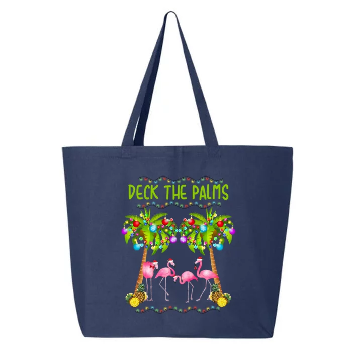 Deck The Palms Merry Flamingo Christmas Gift Sweater 25L Jumbo Tote