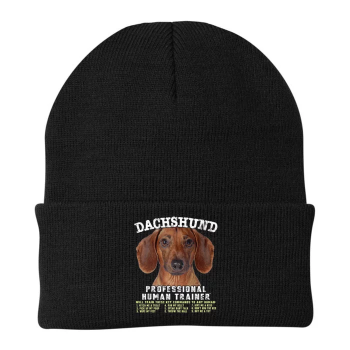 Dachshund Tan Professional Human Trainer Knit Cap Winter Beanie