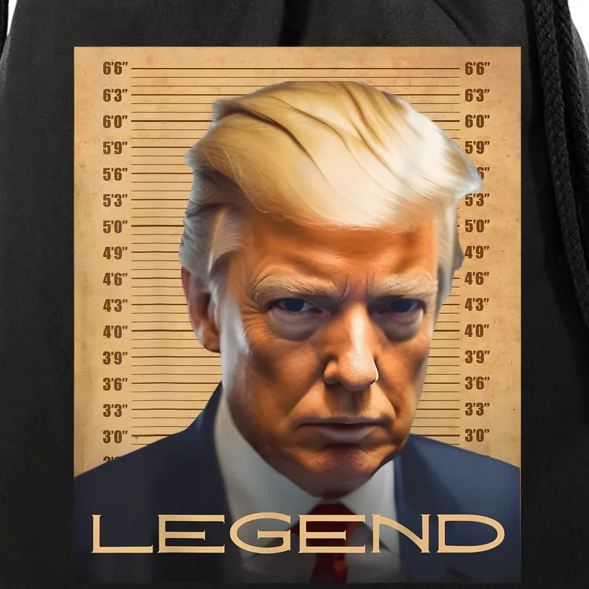 Donald Trump President Legendary Mugshot Trump Legend Drawstring Bag