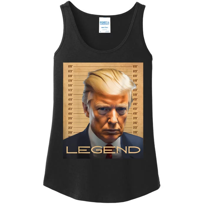 Donald Trump President Legendary Mugshot Trump Legend Ladies Essential Tank