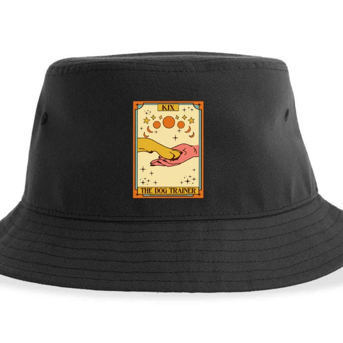 Dog Training Positive Reinforcement Dog Trainer Tarot Card Sustainable Bucket Hat