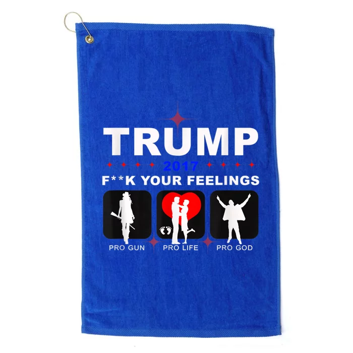 Donald Trump Patriotic, Pro Gun Right God Life Platinum Collection Golf Towel