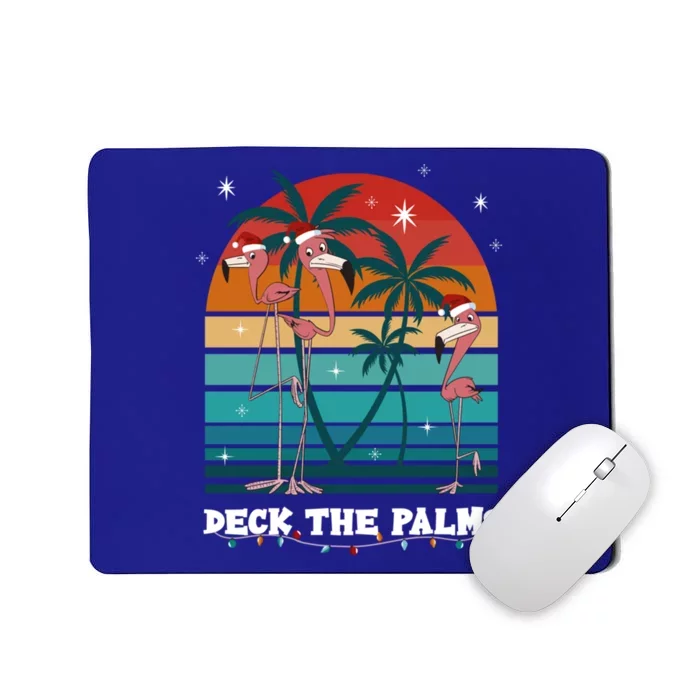 Deck The Palms Flamingo Chistmas Season Gift Mousepad