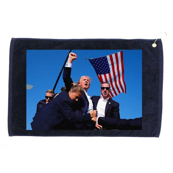 Donald Trump Photo After The Shooting At His Rally Grommeted Golf Towel