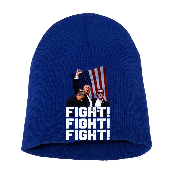 Donald Trump Photo After The Shooting At His Rally Short Acrylic Beanie