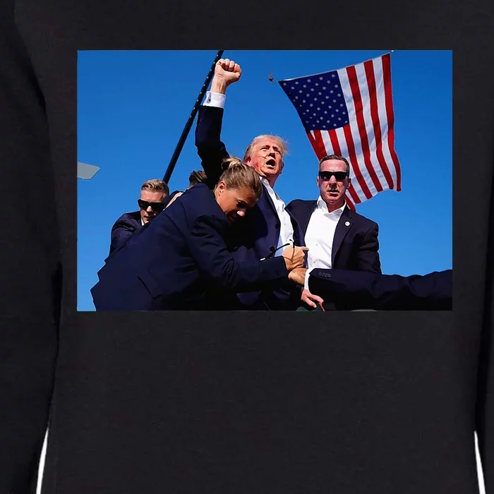 Donald Trump Photo After The Shooting At His Rally Womens California Wash Sweatshirt