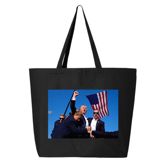 Donald Trump Photo After The Shooting At His Rally 25L Jumbo Tote