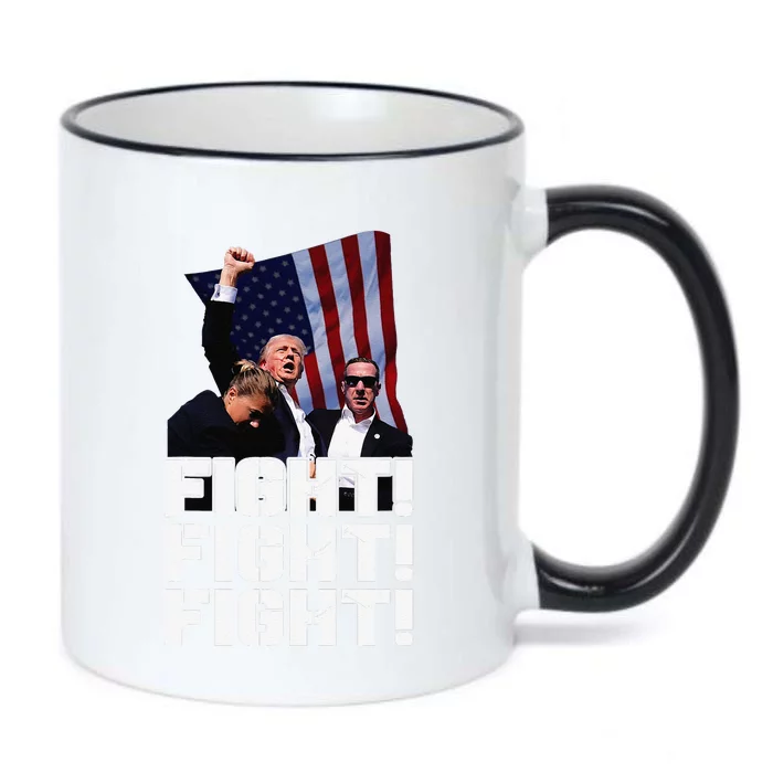 Donald Trump Photo After The Shooting At His Rally Black Color Changing Mug