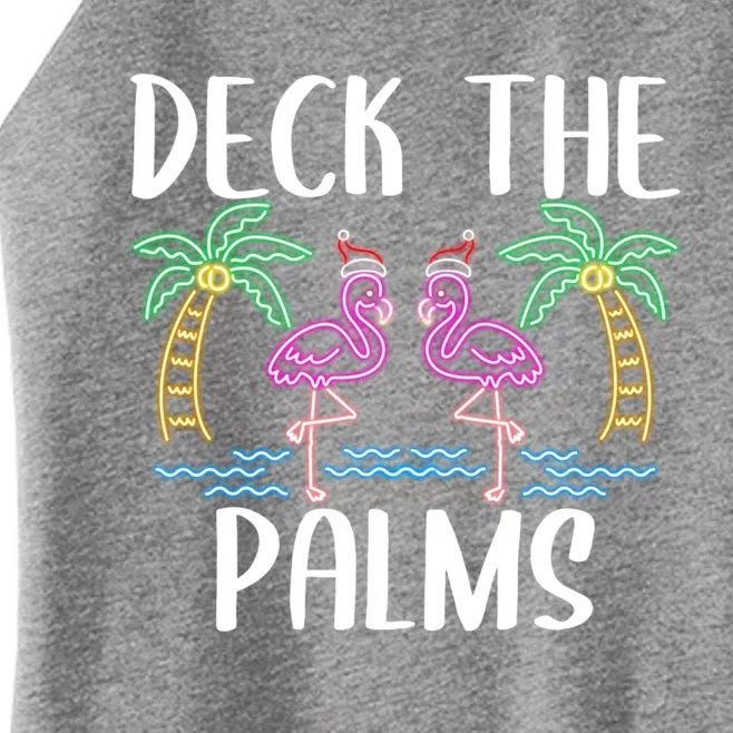 Deck The Palms Flamingo Christmas Tree Merry Christmas Gift Women’s Perfect Tri Rocker Tank