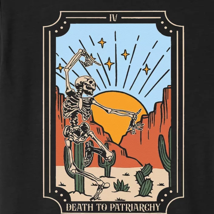 Death To Patriarchy Tarot Card Skeleton Power Feminist ChromaSoft Performance T-Shirt