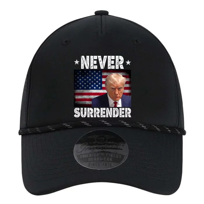 Donald Trump President Mugshot Never Surrender USA Flag Performance The Dyno Cap