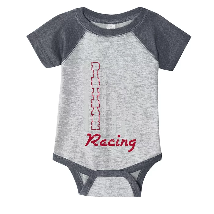 Dirt Track Racing Gift Design American Flag Infant Baby Jersey Bodysuit