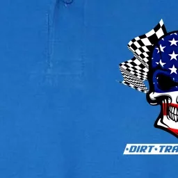 Dirt Track Racing Us Flag Racing Skull Car Racing Gift Softstyle Adult Sport Polo