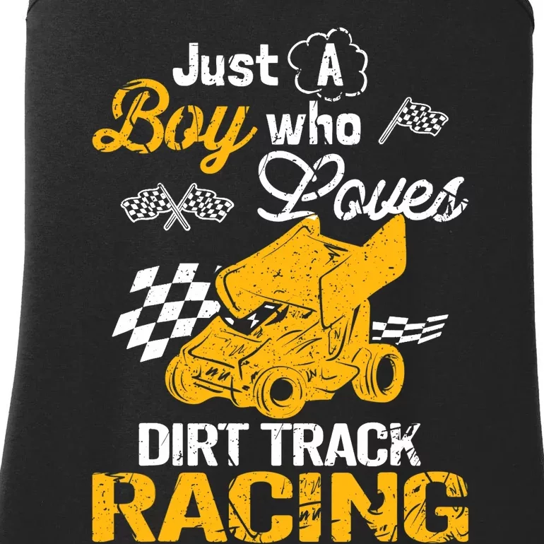 Dirt Track Racing Boy Ladies Essential Tank