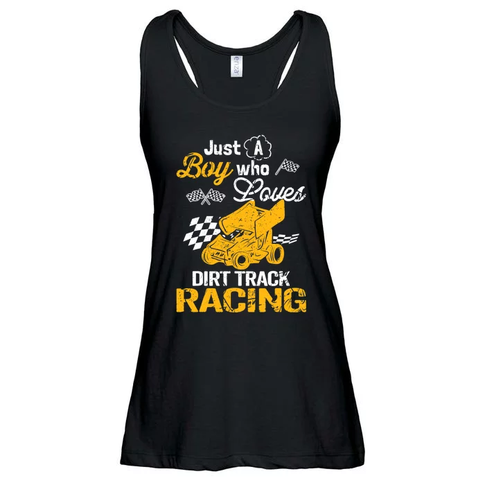 Dirt Track Racing Boy Ladies Essential Flowy Tank