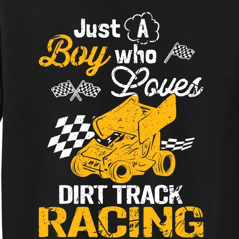 Dirt Track Racing Boy Tall Sweatshirt