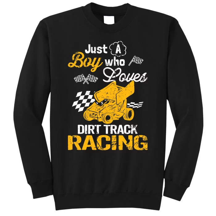 Dirt Track Racing Boy Tall Sweatshirt