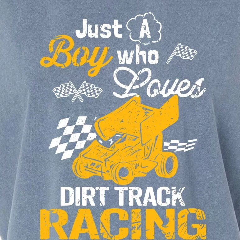 Dirt Track Racing Boy Garment-Dyed Women's Muscle Tee