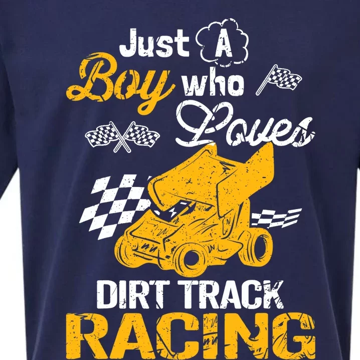 Dirt Track Racing Boy Sueded Cloud Jersey T-Shirt