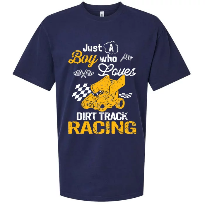 Dirt Track Racing Boy Sueded Cloud Jersey T-Shirt