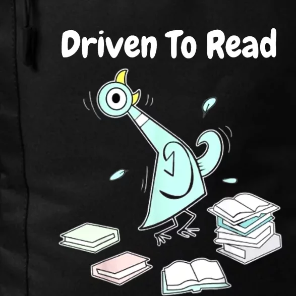 Driven To Read Pigeon Library Reading Books Reader Funny Daily Commute Backpack