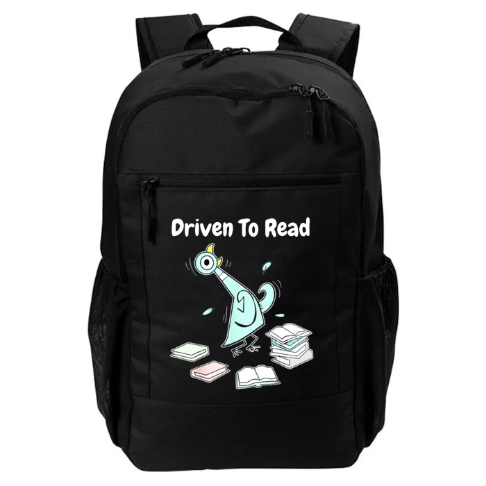 Driven To Read Pigeon Library Reading Books Reader Funny Daily Commute Backpack