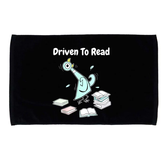 Driven To Read Pigeon Library Reading Books Reader Funny Microfiber Hand Towel