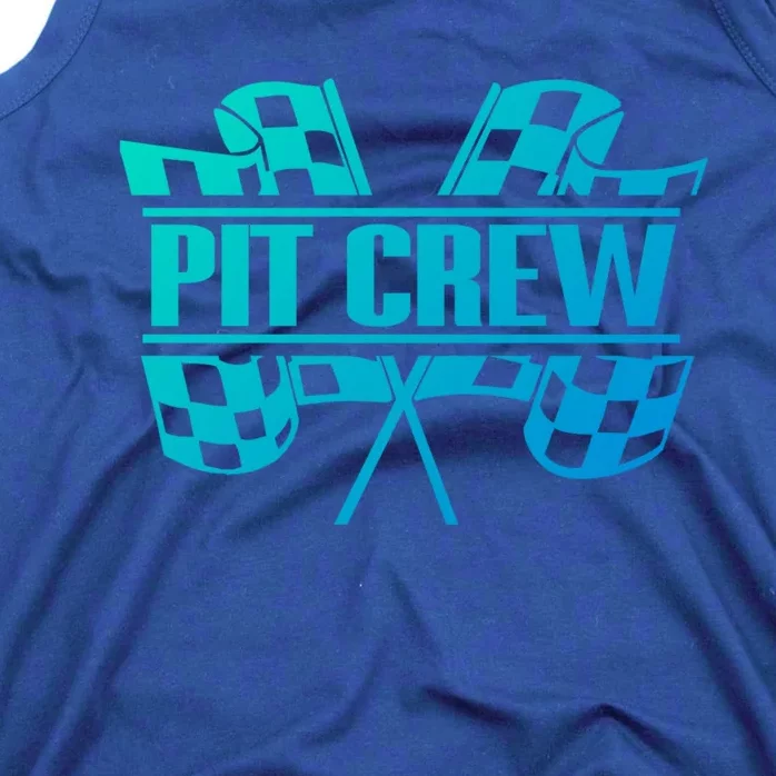 Dirt Track Racing Pit Crew Race Car Team Checker Flag Meaningful Gift Tank Top