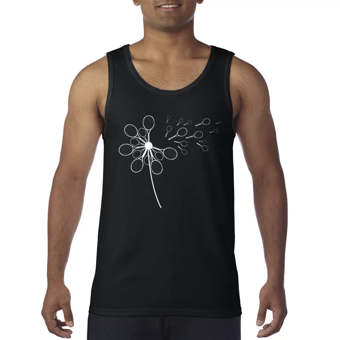 Dandelion Tennis Racket For Tennis Player Tank Top